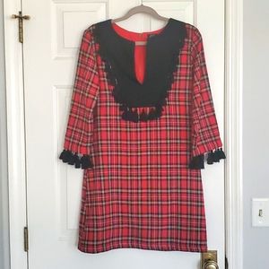 Elizabeth Wilson Tartan Plaid  Tunic Dress